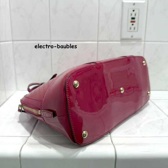 Gucci Style # 309617 Micro1Guccissima Convertible Med Dome Patent Leather - EUC! - Picture 7 of 16